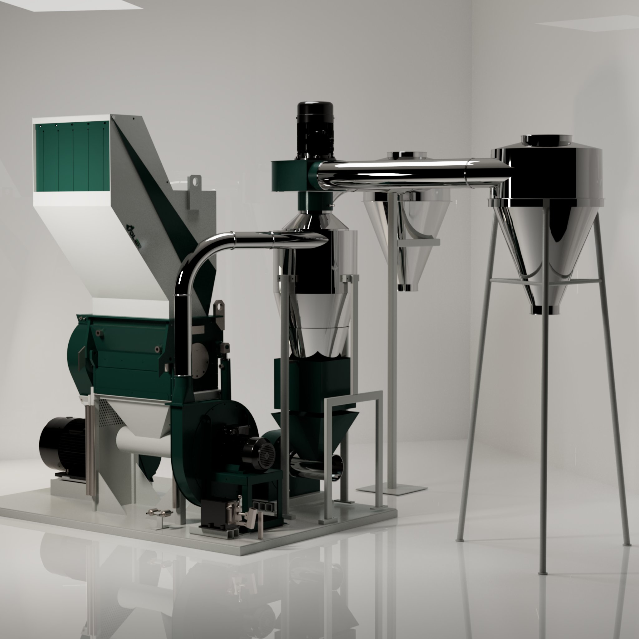 Impianti di separazione per materiale tessile da plastica o gomma