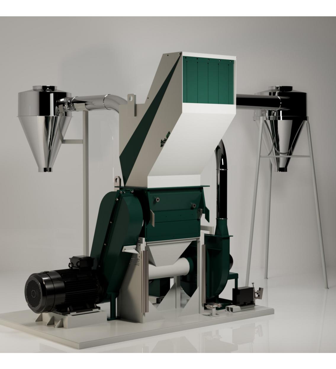 Separation Plants for textile material from plastic or rubber